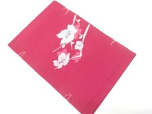 未使用品　枝花模様織り出し　名古屋帯
